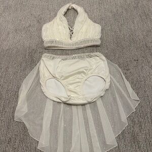 White Two Piece DANCE Costume